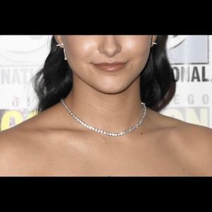 Gold 15” Melinda Maria Baroness Tennis Necklace